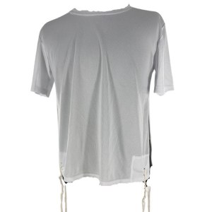 Picture of DryTzit Dry Fit Sports Tzitzis Round Neck One Hole Size XL White